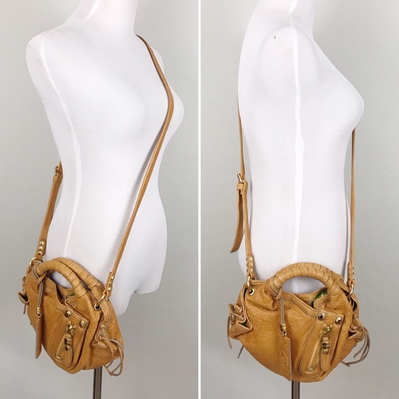 mustard yellow leather crossbody bag